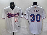 Men's Texas Rangers #30 Nathaniel Lowe Number White 2024 Gold Collection Limited Cool Base Jerseys,baseball caps,new era cap wholesale,wholesale hats
