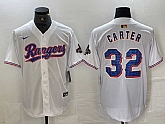 Men's Texas Rangers #32 Evan Carter White 2023 World Series Champions Cool Base Jersey,baseball caps,new era cap wholesale,wholesale hats