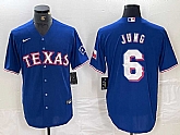 Men's Texas Rangers #6 Josh Jung Blue Stitched MLB Cool Base Nike Jersey,baseball caps,new era cap wholesale,wholesale hats