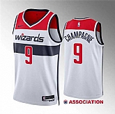 Men's Washington Wizards #9 Justin Champagnie White Association Edition Stitched Basketball Jersey Dzhi,baseball caps,new era cap wholesale,wholesale hats