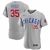 Mens Chicago Cubs #35 Justin Steele Nike Gray Road FlexBase Player Jersey Dzhi,baseball caps,new era cap wholesale,wholesale hats