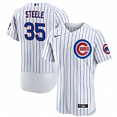 Mens Chicago Cubs #35 Justin Steele Nike White Home FlexBase Player Jersey Dzhi,baseball caps,new era cap wholesale,wholesale hats