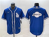 Mens Los Angeles Dodgers Team Big Logo Blue Cool Base Stitched Baseball Jersey,baseball caps,new era cap wholesale,wholesale hats