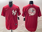 Mens New York Yankees Blank Red Cool Base Stitched Baseball Jersey,baseball caps,new era cap wholesale,wholesale hats