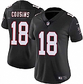 Women's Atlanta Falcons #18 Kirk Cousins Black 2023 Stitched Jersey Dzhi