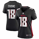Women's Atlanta Falcons #18 Kirk Cousins Black Stitched Jersey Dzhi