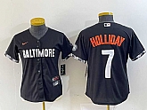 Women's Baltimore Orioles #7 Jackson Holliday Black 2023 City Connect Cool Base Stitched Jersey,baseball caps,new era cap wholesale,wholesale hats