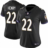 Women's Baltimore Ravens #22 Derrick Henry Black Football Stitched Jersey Dzhi