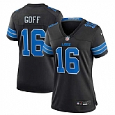 Women's Detroit Lions #16 Jared Goff Black 2nd Alternate Stitched Jersey Dzhi,baseball caps,new era cap wholesale,wholesale hats