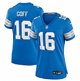 Women's Detroit Lions #16 Jared Goff Blue Stitched Jersey Dzhi,baseball caps,new era cap wholesale,wholesale hats