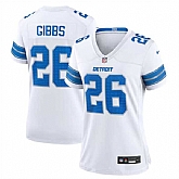 Women's Detroit Lions #26 Jahmyr Gibbs White Stitched Jersey Dzhi,baseball caps,new era cap wholesale,wholesale hats