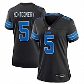 Women's Detroit Lions #5 David Montgomery Black 2nd Alternate Stitched Jersey Dzhi,baseball caps,new era cap wholesale,wholesale hats