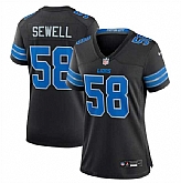 Women's Detroit Lions #58 Penei Sewell Black 2nd Alternate Stitched Jersey Dzhi,baseball caps,new era cap wholesale,wholesale hats