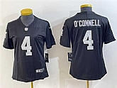 Women's Las Vegas Raiders #4 Aidan O'Connell Black Vapor Untouchable Limited Football Stitched Jersey,baseball caps,new era cap wholesale,wholesale hats