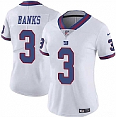 Women's New York Giants #3 Deonte Banks White Vapor Stitched Jerseys Dzhi