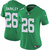 Women's Philadelphia Eagles #26 Saquon Barkley Kelly Green Vapor Untouchable Limited Football Stitched Jersey Dzhi