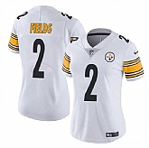 Women's Pittsburgh Steelers #2 Justin Fields White Vapor Football Stitched Jersey Dzhi