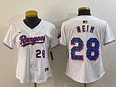 Women's Texas Rangers #28 Jonah Heim Number White 2024 Gold Collection Limited Cool Base Jersey,baseball caps,new era cap wholesale,wholesale hats