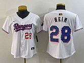 Women's Texas Rangers #28 Jonah Heim Number White 2024 Gold Collection Limited Cool Base Jerseys,baseball caps,new era cap wholesale,wholesale hats