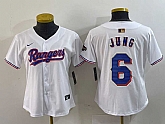 Women's Texas Rangers #6 Josh Jung White 2024 Gold Collection Limited Cool Base Jersey,baseball caps,new era cap wholesale,wholesale hats