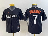 Youth Baltimore Orioles #7 Jackson Holliday Black 2023 City Connect Cool Base Stitched Jersey,baseball caps,new era cap wholesale,wholesale hats