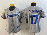 Youth Los Angeles Dodgers #17 Shohei Ohtani Gray Stitched Baseball Jerseys,baseball caps,new era cap wholesale,wholesale hats