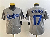 Youth Los Angeles Dodgers #17 Shohei Ohtani Gray Stitched Jerseys,baseball caps,new era cap wholesale,wholesale hats