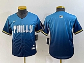 Youth Philadelphia Phillies Blank Blue 2024 City Cool Base Stitched Jersey,baseball caps,new era cap wholesale,wholesale hats