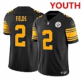 Youth Pittsburgh Steelers #2 Justin Fields Black 2023 F.U.S.E. Color Rush Limited Football Stitched Jersey Dzhi,baseball caps,new era cap wholesale,wholesale hats