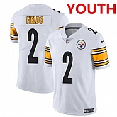 Youth Pittsburgh Steelers #2 Justin Fields White Vapor Untouchable Limited Football Stitched Jersey Dzhi,baseball caps,new era cap wholesale,wholesale hats