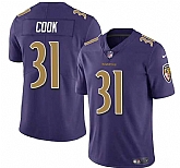 Men & Women & Youth Baltimore Ravens #31 Dalvin Cook Purple Color Rush Vapor Limited Football Stitched Jersey