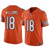 Men & Women & Youth Chicago Bears #18 Caleb Williams Orange 2024 Draft F.U.S.E. Vapor Football Stitched Jersey