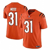 Men & Women & Youth Cincinnati Bengals #31 Zack Moss Orange Vapor Untouchable Limited Stitched Jersey,baseball caps,new era cap wholesale,wholesale hats