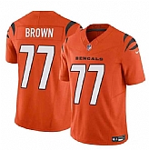 Men & Women & Youth Cincinnati Bengals #77 Trent Brown Orange 2024 F.U.S.E. Vapor Untouchable Limited Stitched Jersey,baseball caps,new era cap wholesale,wholesale hats