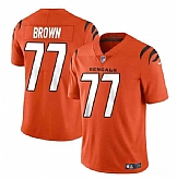 Men & Women & Youth Cincinnati Bengals #77 Trent Brown Orange Vapor Untouchable Limited Stitched Jersey,baseball caps,new era cap wholesale,wholesale hats