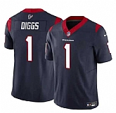 Men & Women & Youth Houston Texans #1 Stefon Diggs Navy 2024 F.U.S.E Vapor Untouchable Limited Football Stitched Jersey,baseball caps,new era cap wholesale,wholesale hats