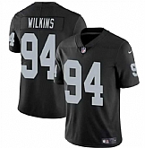 Men & Women & Youth Las Vegas Raiders #94 Christian Wilkins Black Vapor Football Stitched Jersey