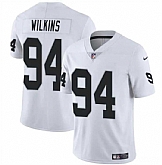 Men & Women & Youth Las Vegas Raiders #94 Christian Wilkins White Vapor Football Stitched Jersey