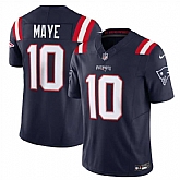 Men & Women & Youth New England Patriots #10 Drake Maye Navy 2024 Draft F.U.S.E. Vapor Limited Football Stitched Jersey