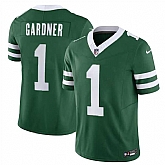 Men & Women & Youth New York Jets #1 Sauce Gardner Green 2024 F.U.S.E. Vapor Limited Football Stitched Jersey