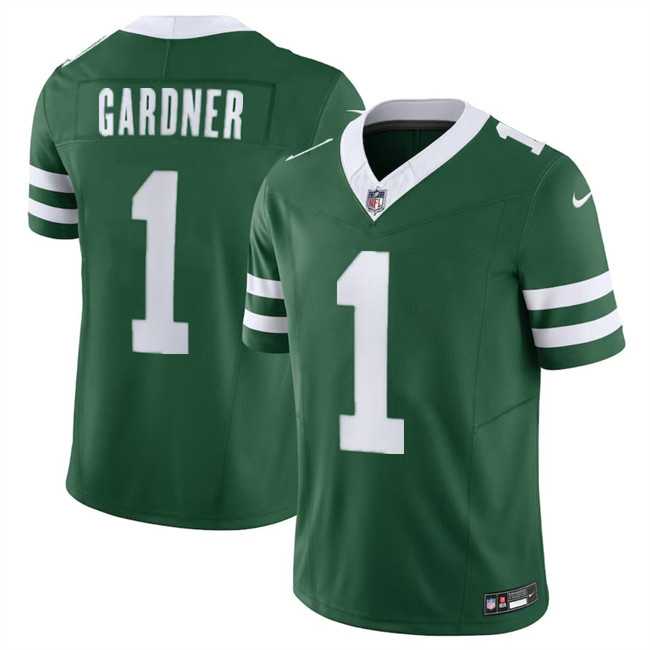 Men & Women & Youth New York Jets #1 Sauce Gardner Green 2024 F.U.S.E. Vapor Limited Football Stitched Jersey