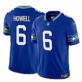 Men & Women & Youth Seattle Seahawks #6 Sam Howell Royal 2023 F.U.S.E. Vapor Throwback Limited Football Stitched Jersey