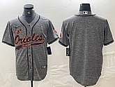 Men's Baltimore Orioles Blank Grey Gridiron Cool Base Stitched Baseball Jersey,baseball caps,new era cap wholesale,wholesale hats
