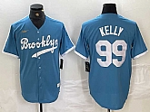 Men's Brooklyn Dodgers #99 Joe Kelly Light Blue Cooperstown Collection Cool Base Jersey,baseball caps,new era cap wholesale,wholesale hats