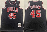 Men's Chicago Bulls #45 Michael Jordan Black 1994-95 Throwback Stitched Basketball Jersey Mixiu,baseball caps,new era cap wholesale,wholesale hats