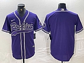 Men's Colorado Rockies Blank Purple With Patch Cool Base Stitched Baseball Jersey
