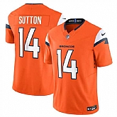 Men's Denver Broncos #14 Courtland Sutton Orange 2024 F.U.S.E. Vapor Limited Football Stitched Jersey Dzhi