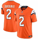 Men's Denver Broncos #2 Pat Surtain II Orange 2024 F.U.S.E. Vapor Limited Stitched Football Jersey Dzhi,baseball caps,new era cap wholesale,wholesale hats