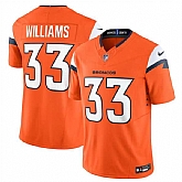 Men's Denver Broncos #33 Javonte Williams Orange 2024 F.U.S.E. Alternate Vapor Limited Football Stitched Jersey Dzhi,baseball caps,new era cap wholesale,wholesale hats
