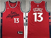 Men's Los Angeles Clippers #13 Paul George Red Stitched Jersey,baseball caps,new era cap wholesale,wholesale hats